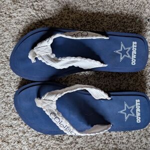 Women's Blue and White Sandals
